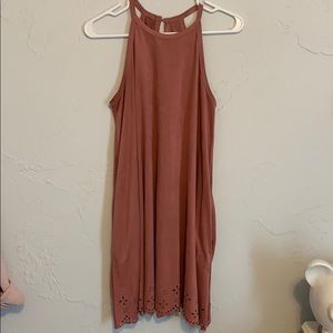 Dusty Pink Dress with Pockets
